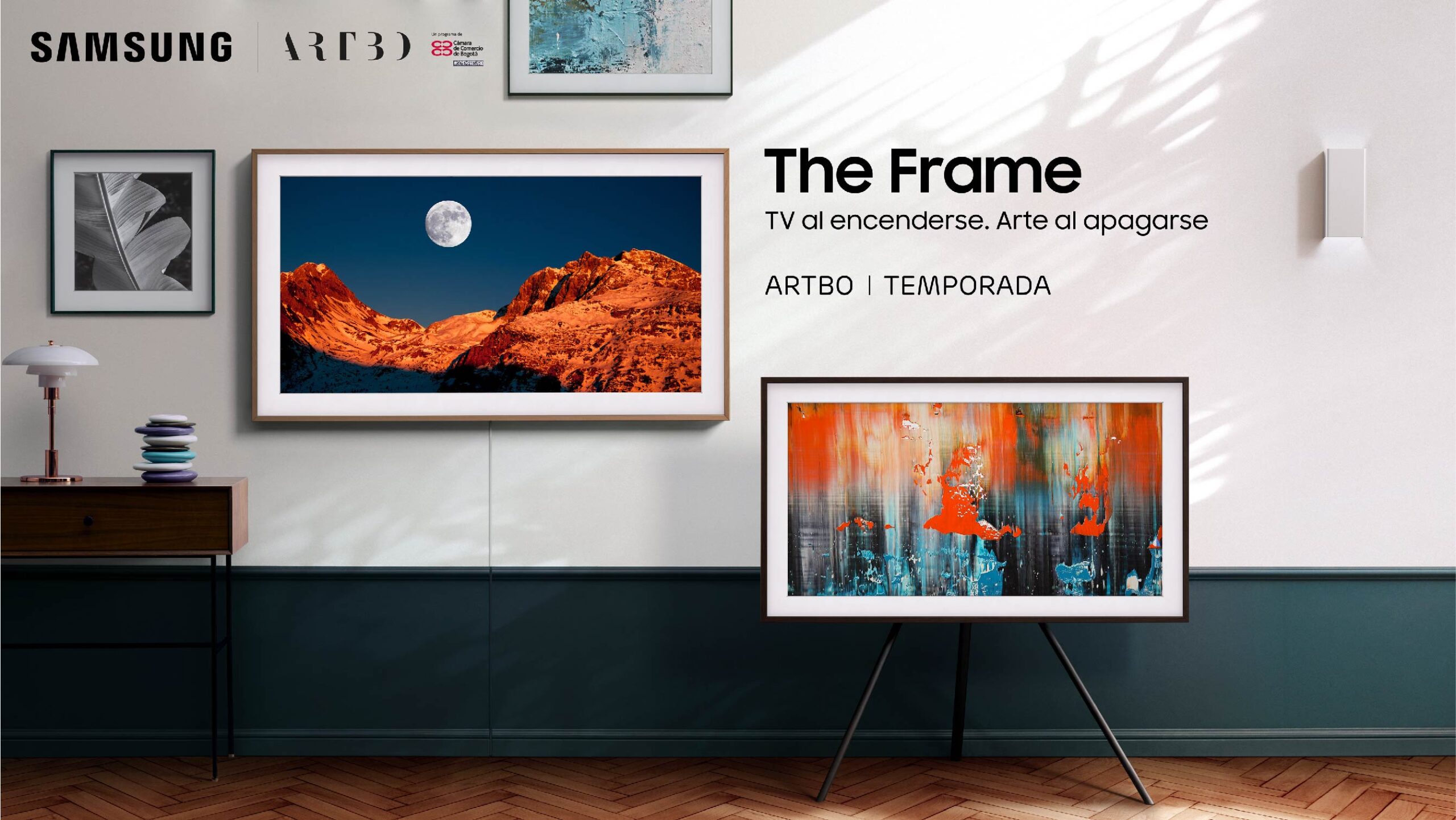 Samsung, con su televisor The Frame -parte de la línea Lifestyle TV- se alió con la Cámara de Comercio de Bogotá y su feria internacional de arte ARTBO.