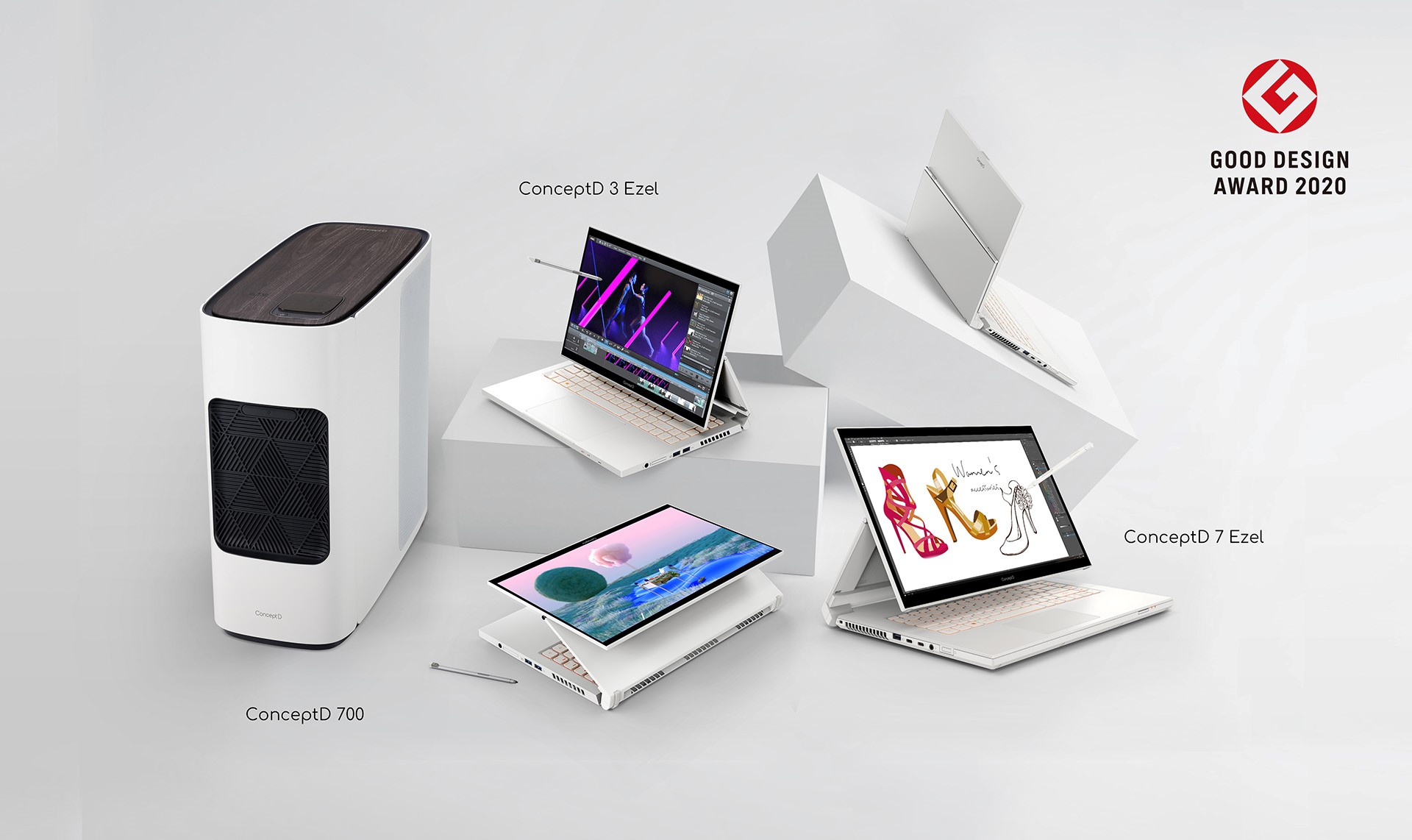 La línea ConceptD de Acer para creadores ganó dos premios Good Design Awards 2020, compartidos entre tres computadores llenos de diseño e innovación