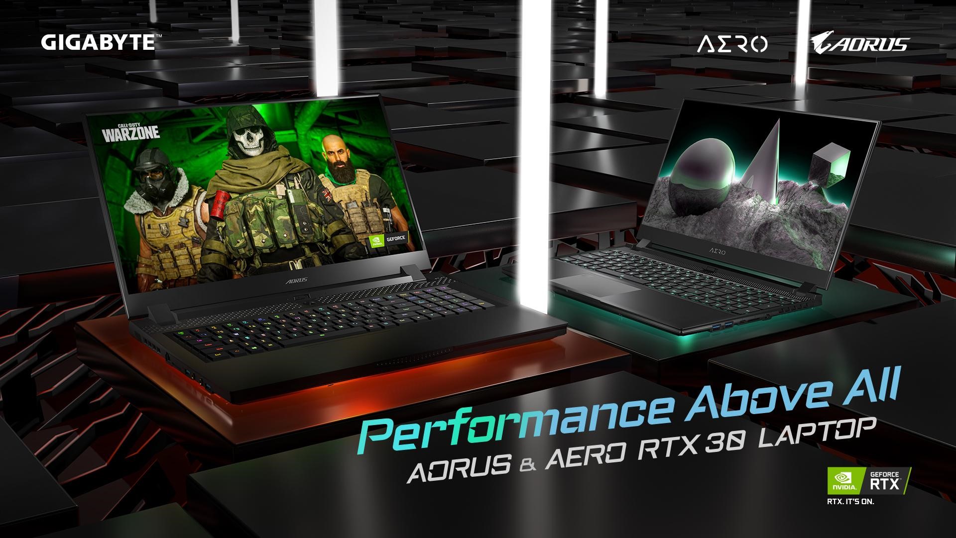 GIGABYTE presentó nuevos portátiles Aorus con GPU NVIDIA GeForce RTX de la serie 30 para 2021 en el evento de lanzamiento virtual Performance Above All