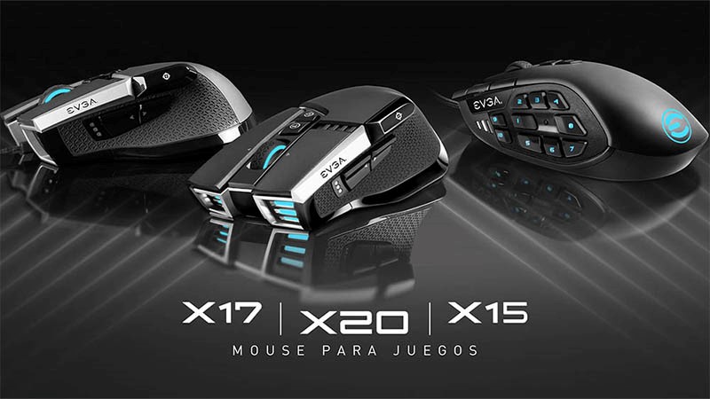 EVGA anunció sus nuevos mouse X15, X17 y X20 con tasas de sondeo de hasta 8KHz, permitiendo obtener 8 veces más lecturas por segundo