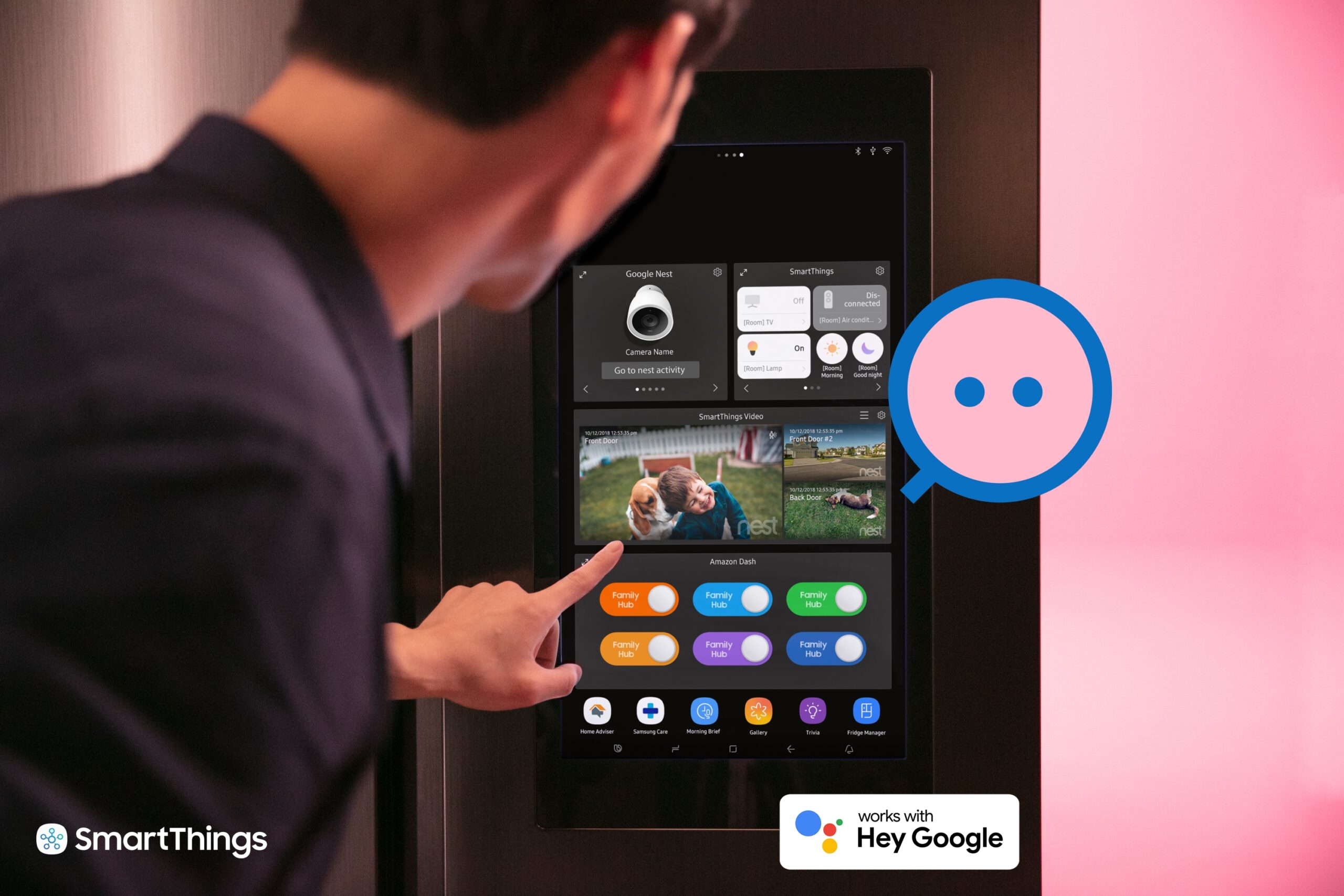 Samsung SmartThings anunció una asociación con Google al incorporar la cartera de productos Nest, de la empresa, a SmartThings.
