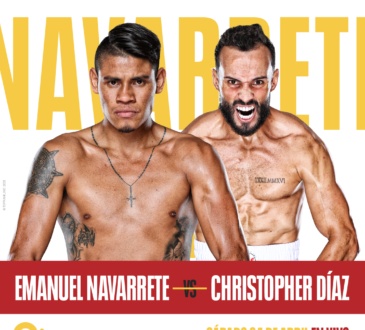 El próximo sábado 24 de abril anuncia la pelea entre el mexicano Emanuel Navarrete y el boricua Christopher Díaz.