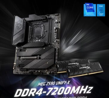 Con su nueva motherboard MEG Z590 Unify-X, MSI fue capaz de lograr la frecuencia más alta jamás registrada con memoria DDR4.