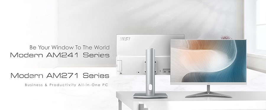 MSI anunció los nuevos PC all in one Modern AM241 y Modern AM271. Con el cuidado de los ojos y el diseño ergonómico con un panel IPS.