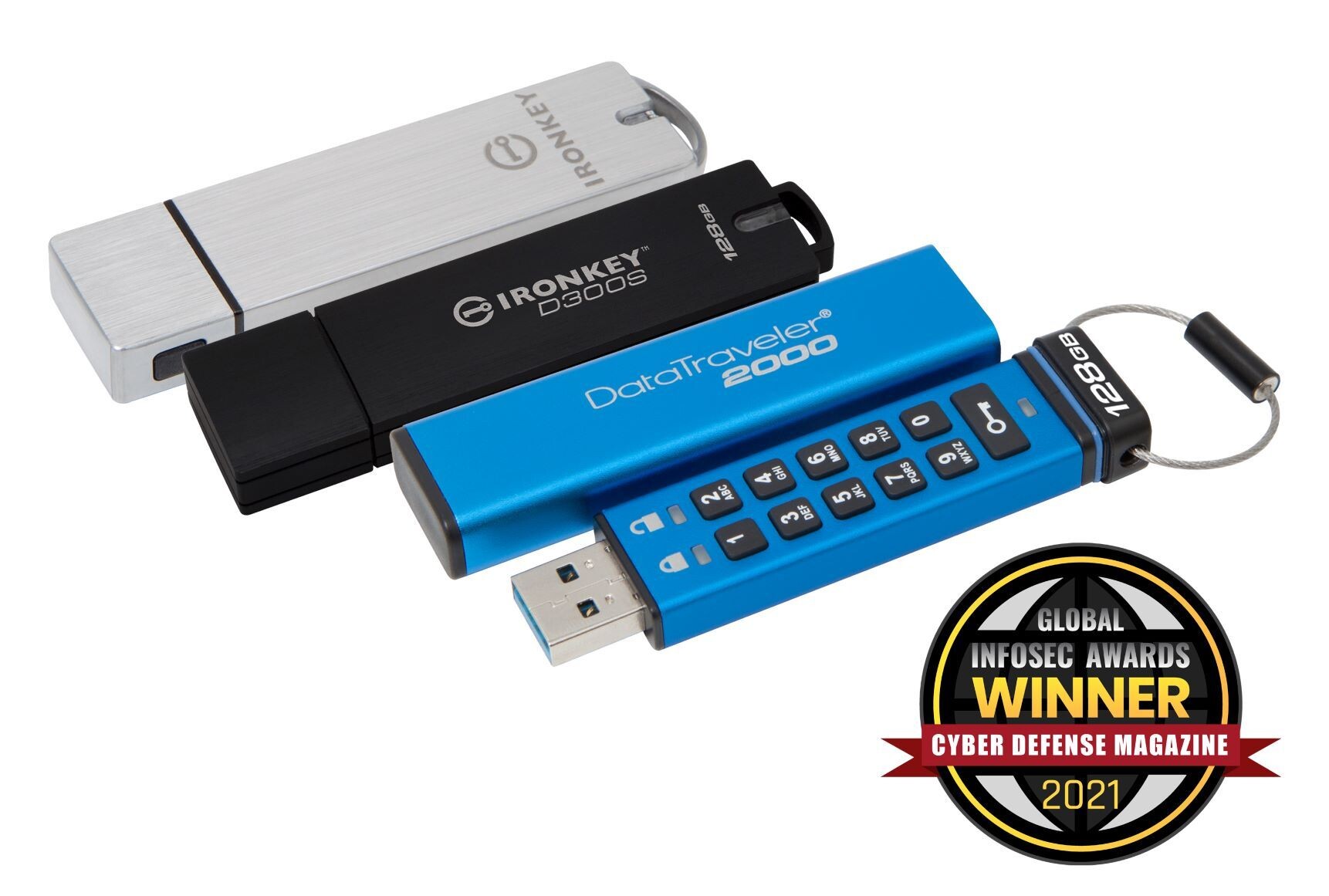Kingston Digital se enorgullece de anunciar que ha ganado los siguientes Premios Global InfoSec por sus USB Cyber Defense Magazine