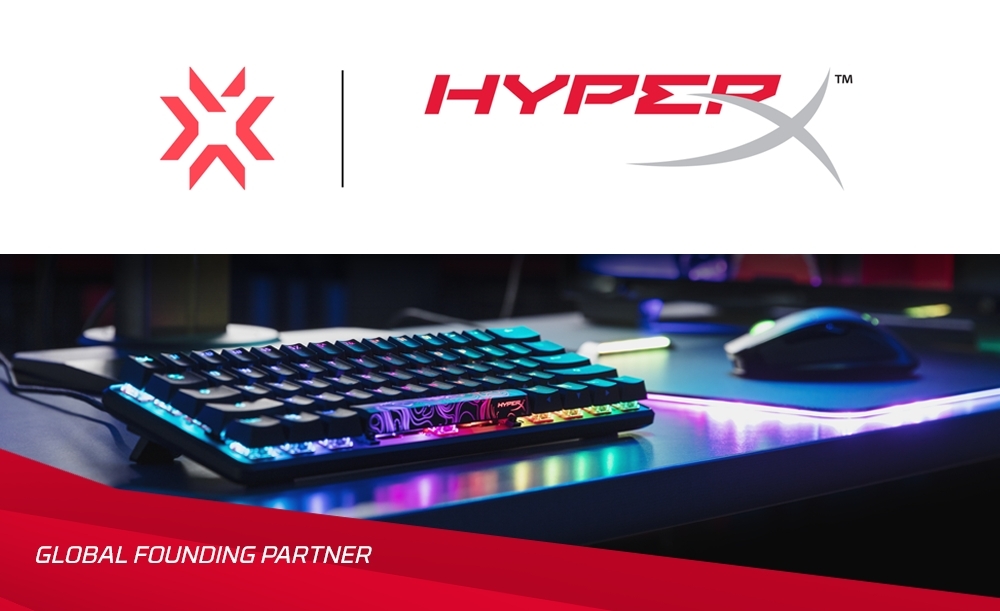 HyperX anunció que será socio fundador del VALORANT Champions Tour (VCT) de Riot Games. De conformidad con el acuerdo