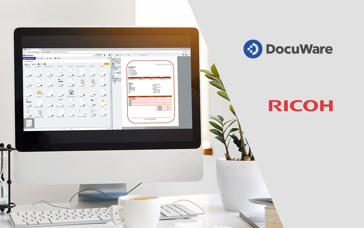 DocuWare de RICOH permite digitalizar, proteger y trabajar con documentos empresariales y, a continuación, optimizar los procesos