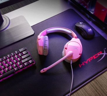 HyperX amplió su premiada familia Cloud Stinger para incluir una nueva gama de color rosa. Los nuevos audífonos para videojuegos