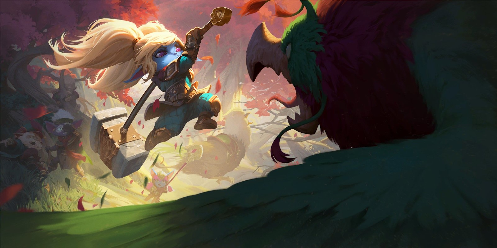 Legends of Runeterra presenta a Poppy como la nueva campeona en aventurarse Más Allá del Bandlebosque, la nueva expansión del juego