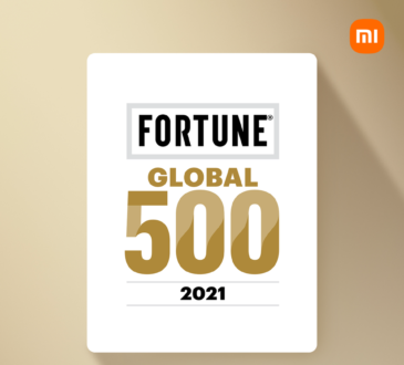 Xiaomi ha sido incluida en la lista Fortune Global 500 por tercer año consecutivo, ascendiendo al puesto 338 en 2021