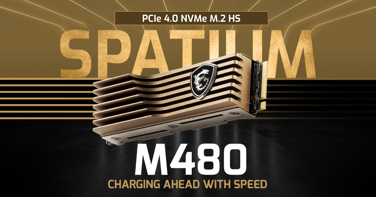 MSI anuncia el lanzamiento de un modelo insignia para su línea de productos SSD: SPATIUM M480 PCIe 4.0 NVMe M.2 HS.