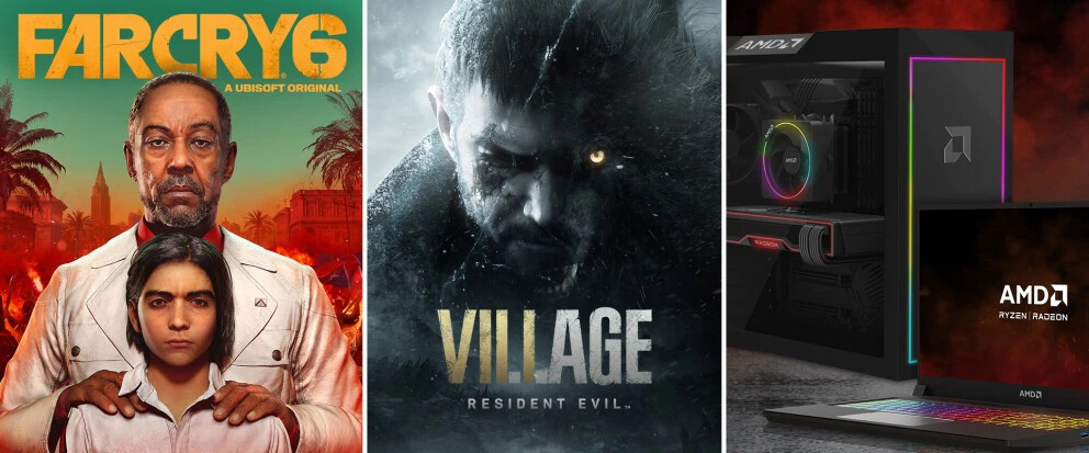 AMD anunció su más reciente sistema de paquetes Raise the Game con AMD Ryzen + AMD Radeon, que le da acceso a los gamers a los títulos más emocionantes de este año: Far Cry 6 y Resident Evil Village.