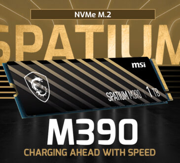 MSI anunció el lanzamiento de su nuevo modelo Gen3 PCIe NVMe más rápido a su línea de productos SSD: SPATIUM M390 NVMe M.2.
