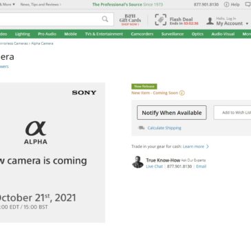 Sony anunciará la nuevo A7IV el  21 de octubre. En su canal de Youtube ya podemos ver que el 21 tendremos un evento en donde