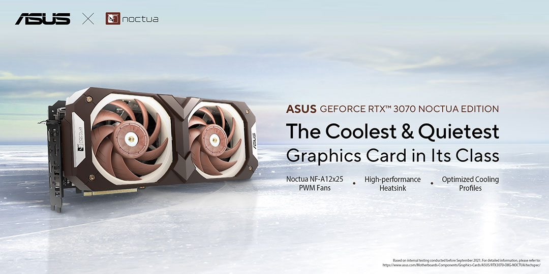 ASUS ha anunciado la ASUS GeForce RTX 3070 Noctua Edition, una tarjeta gráfica creada en torno al espíritu de los entusiastas