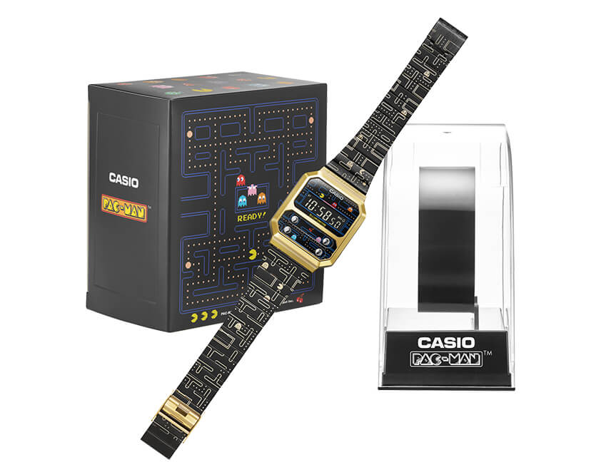 Casio Computer ha anunciado el lanzamiento del A100WEPC, un modelo de colaboración con el icónico juego PAC-MAN, popular en todo el mundo.