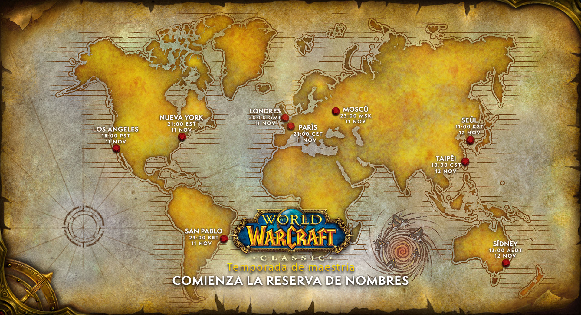 El 16 de noviembre, cuando los reinos de la temporada de maestría estén disponibles en todo el mundo, los jugadores de World of Warcraft