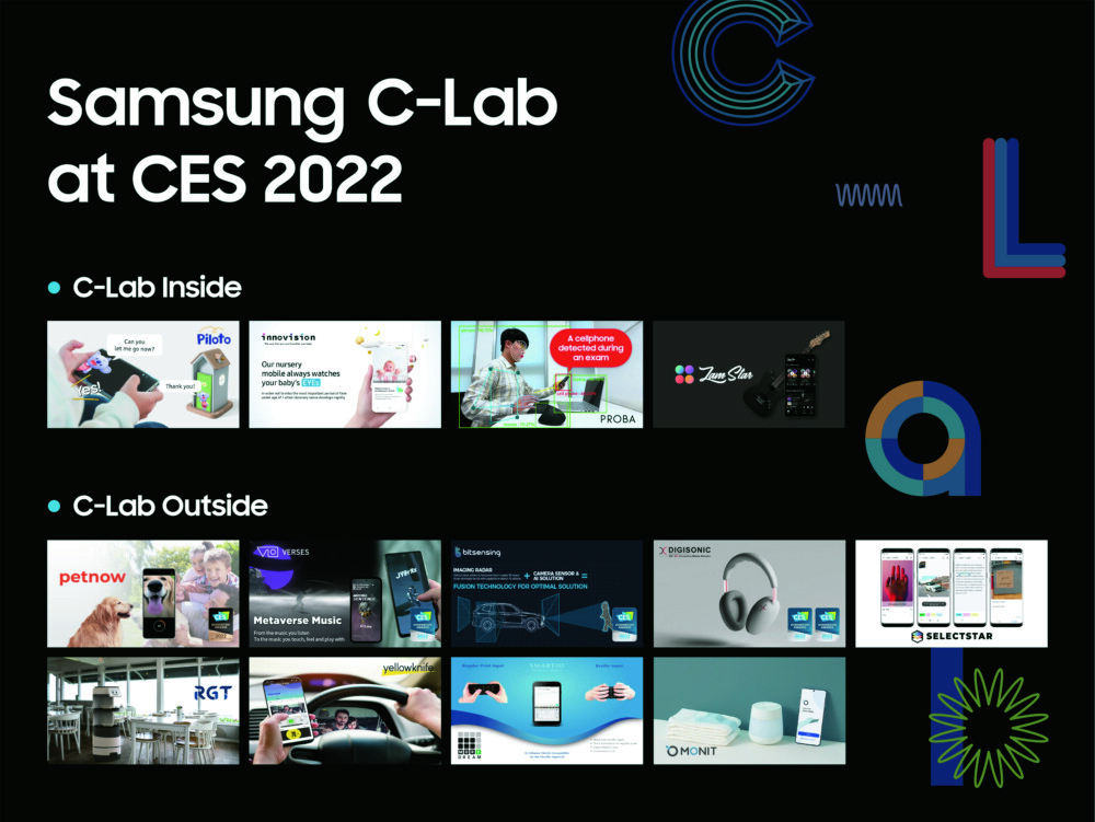 Samsung Electronics anunció que exhibirá 13 proyectos innovadores de su programa C-Lab en CES 2022. Samsung presentará al público cuatro