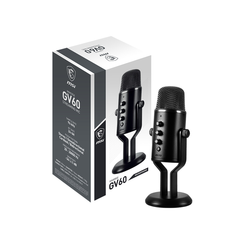 MSI ha anunciado recientemente dos nuevos productos Immerse con el micrófono GV60 y los auriculares inalámbricos GH50