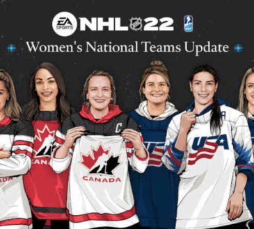 EA SPORTS añadió oficialmente, y listos para jugar, a los equipos femeniles con rosters completos a NHL 22, incluyendo, por primera vez