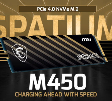 MSI anuncia el lanzamiento de un nuevo modelo Gen4 PCIe NVMe para su categoría SSD: SPATIUM M450 PCIe 4.0 NVMe M.2.