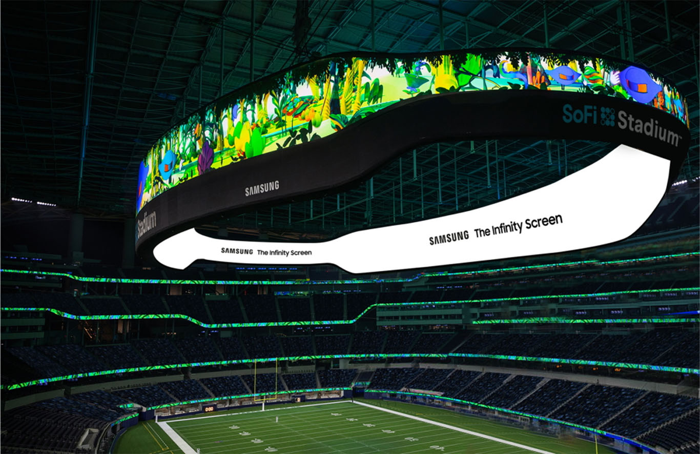 The Infinity Screen es instalada por Samsung en el SoFi Stadium