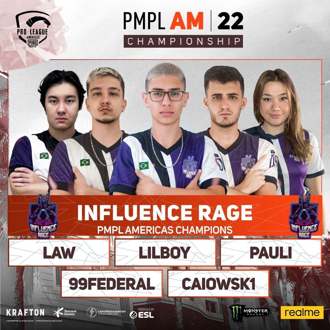 Influence Rage es el ganador del PMPL Américas