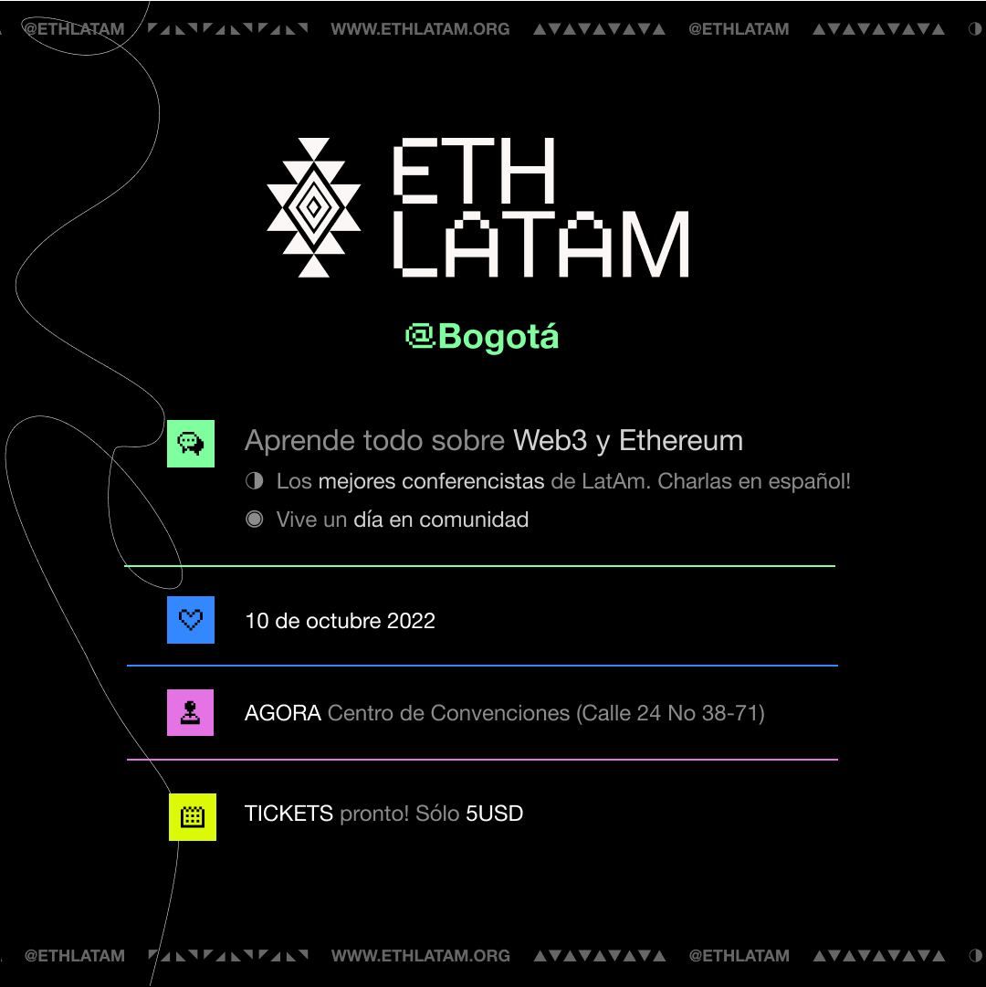 ETHLatam será el 10 de octubre en Bogotá