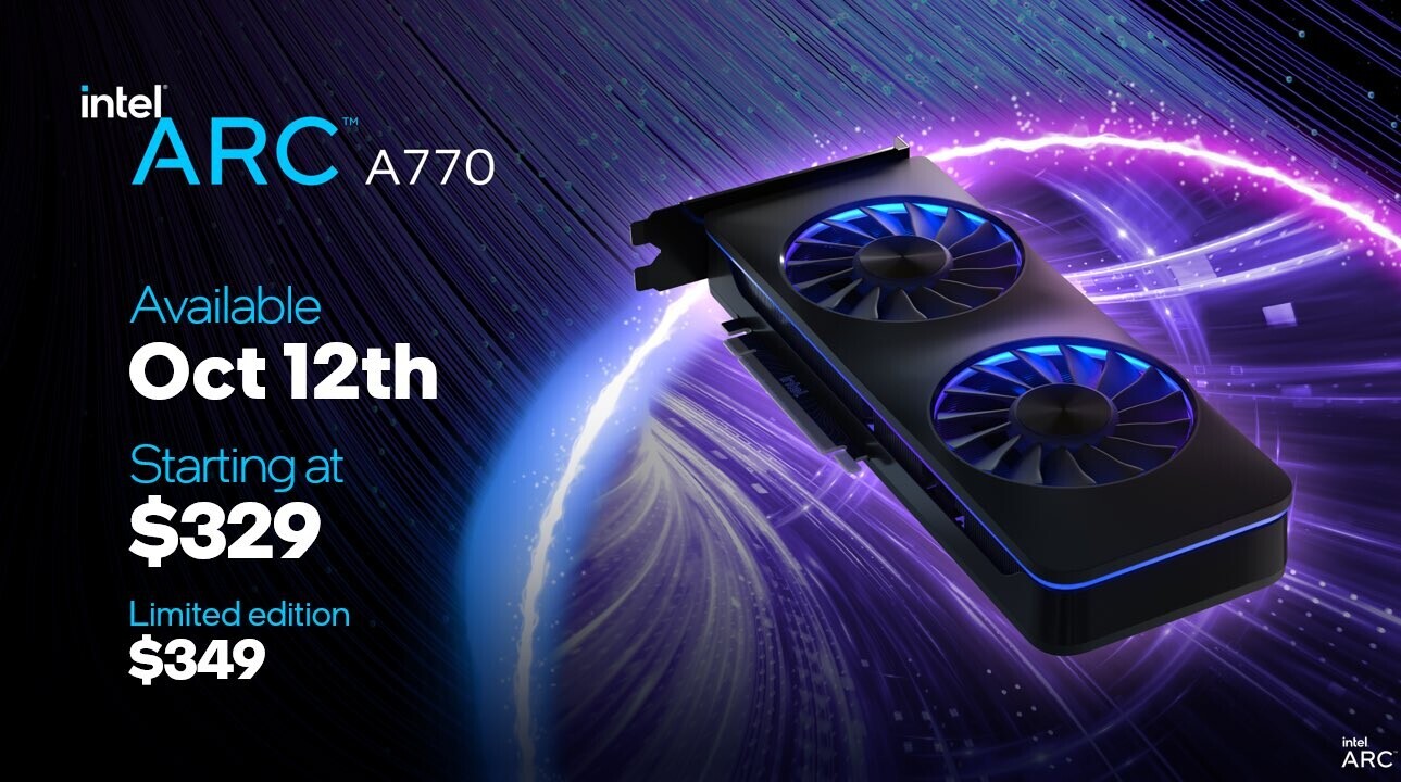 Las tarjetas de vídeo A770 y A750 de Intel ya están disponibles
