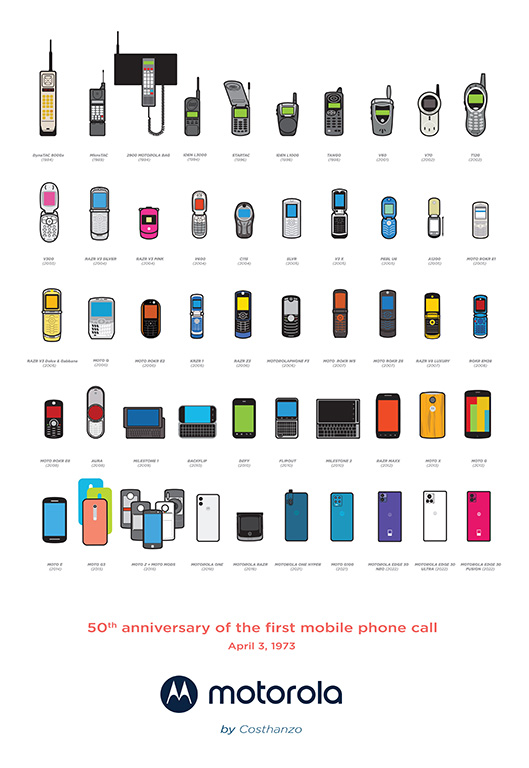 Motorola celebró los 50 años de la primera llamada desde un teléfono móvil
