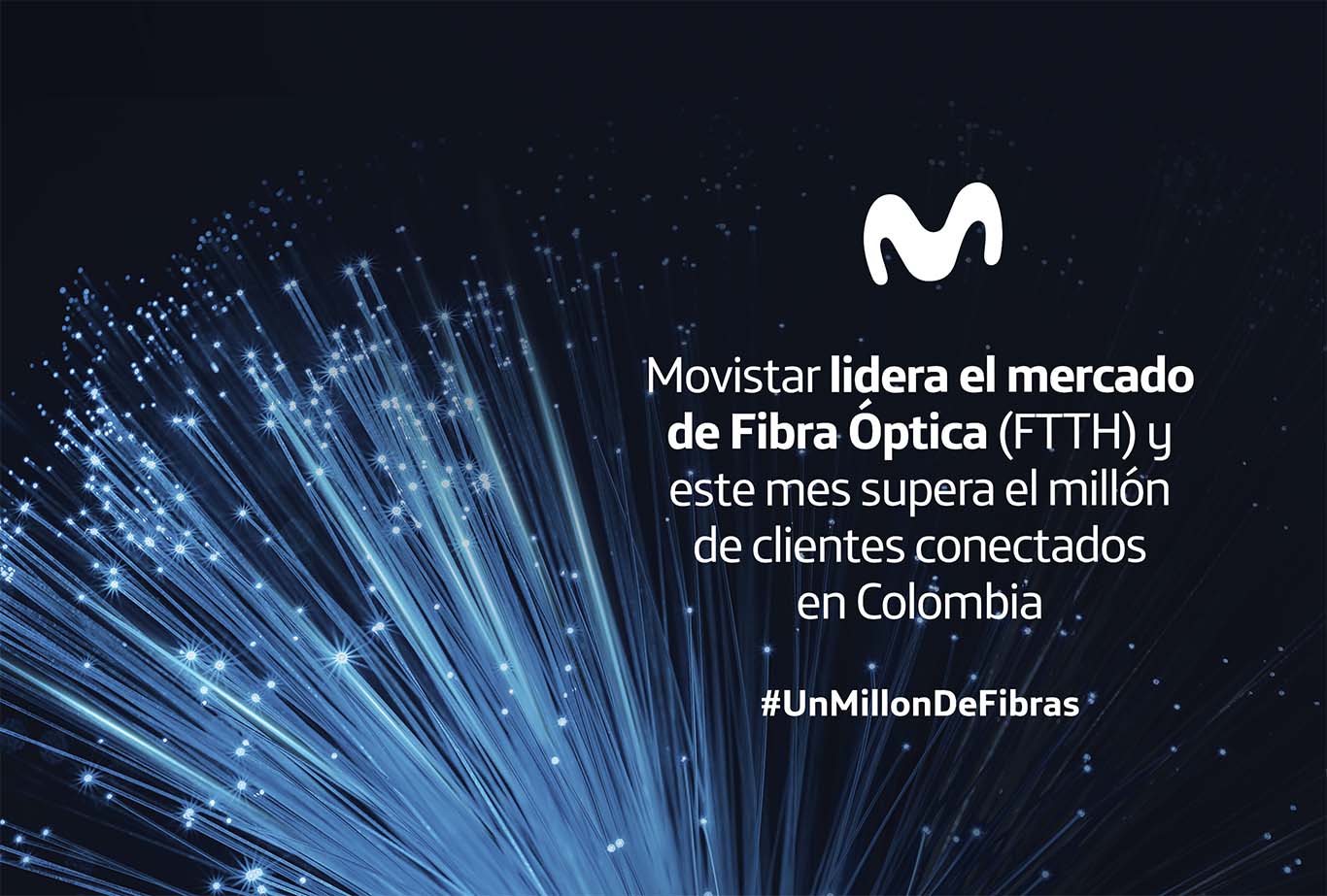 Movistar lidera el mercado de Fibra Óptica en Colombia