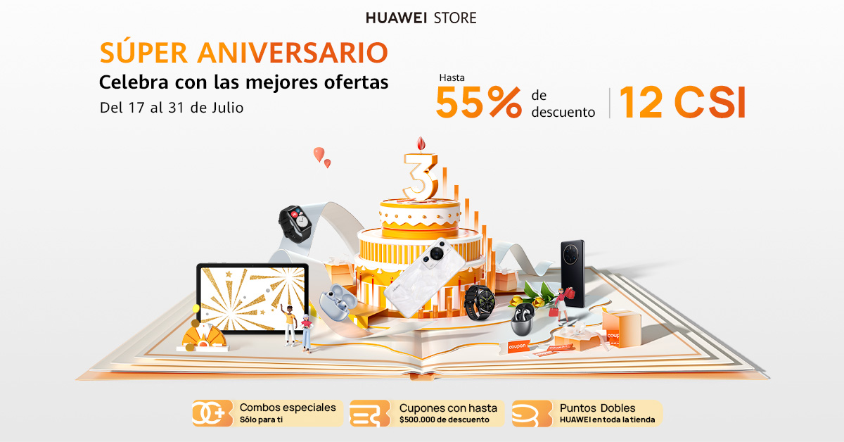 HUAWEI Store cumple tres años en Colombia y lo celebra con promociones