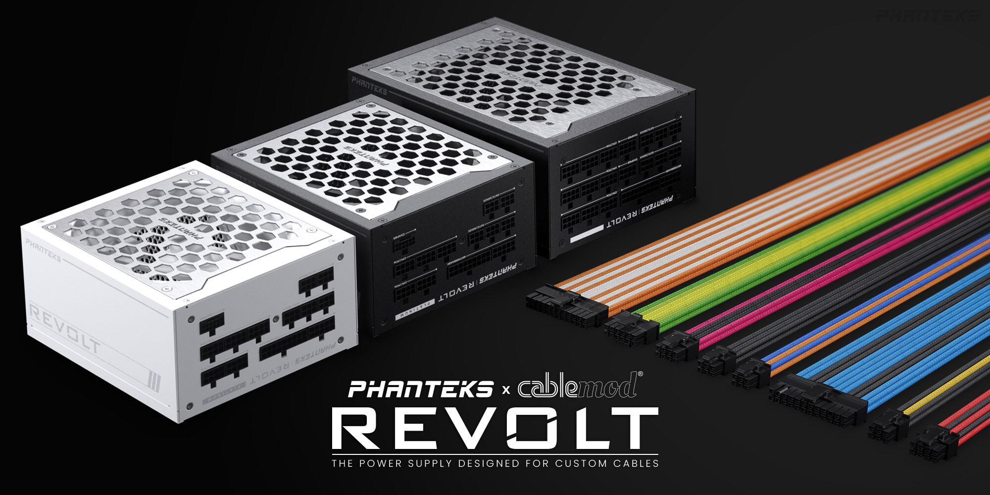 Phanteks y CableMod anuncian nuevas fuentes de poder Revolt