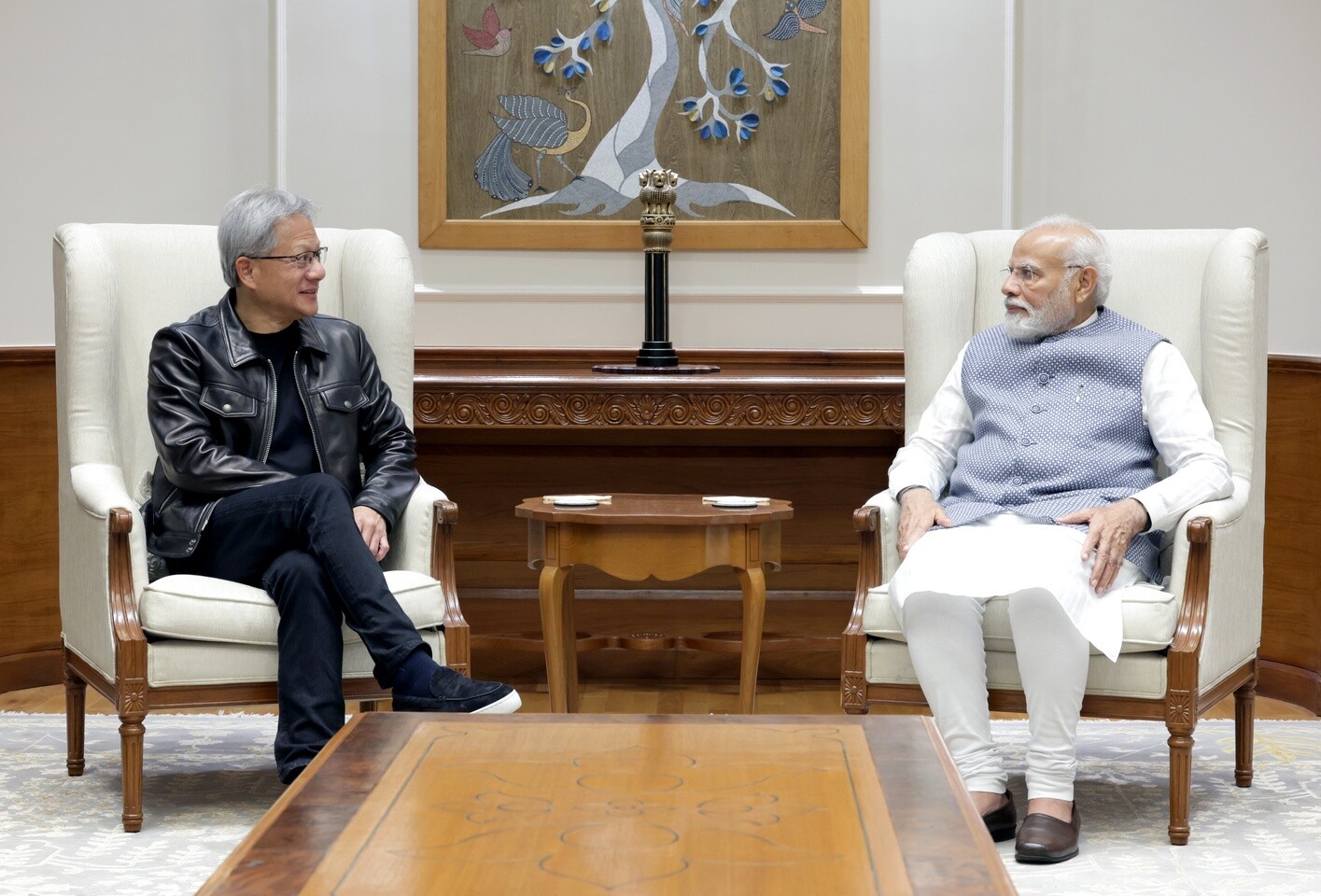 CEO de NVIDIA se reunió con el presidente de la India