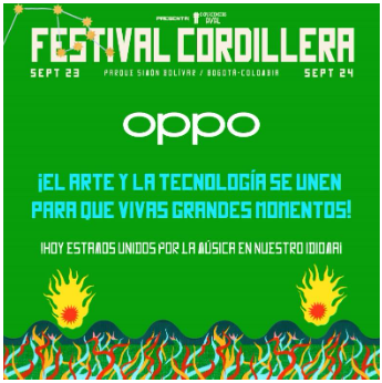 OPPO y Movistar son patrocinadores del Festival Cordillera 2023