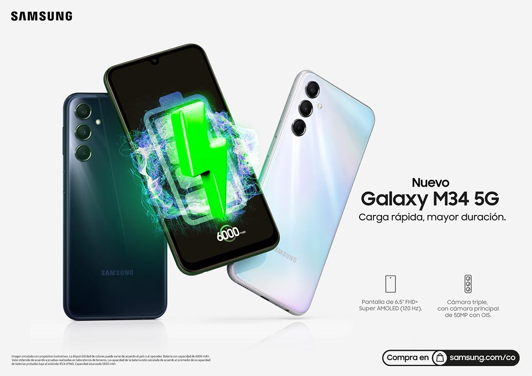 Galaxy M34 5G ya está disponible en Colombia