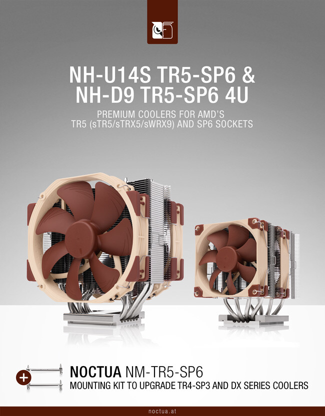 Noctua anuncia nuevos coolers para Threadripper y Threadripper Pro