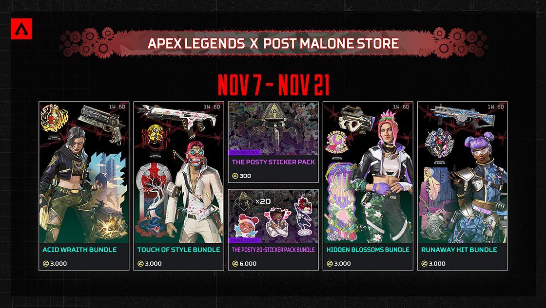 Apex Legends X Post Malone llega el 7 de noviembre