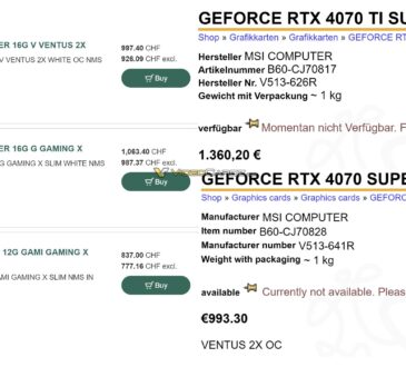 Aparecen las MSI GeForce RTX 40 SUPER