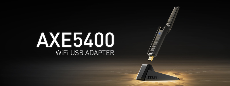 MSI anunció el adaptador USB WiFi AXE5400