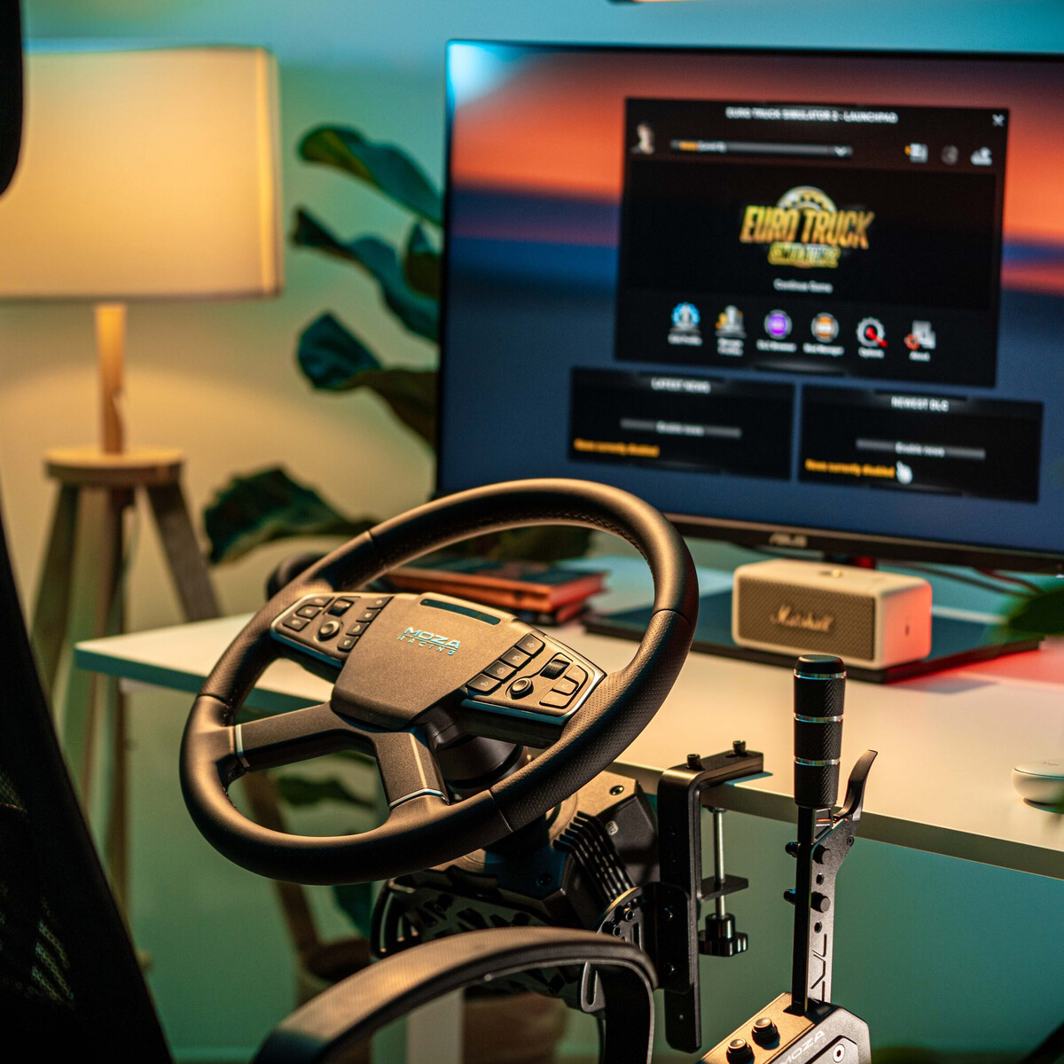 MOZA anunció un timón para los amantes de Truck Simulator