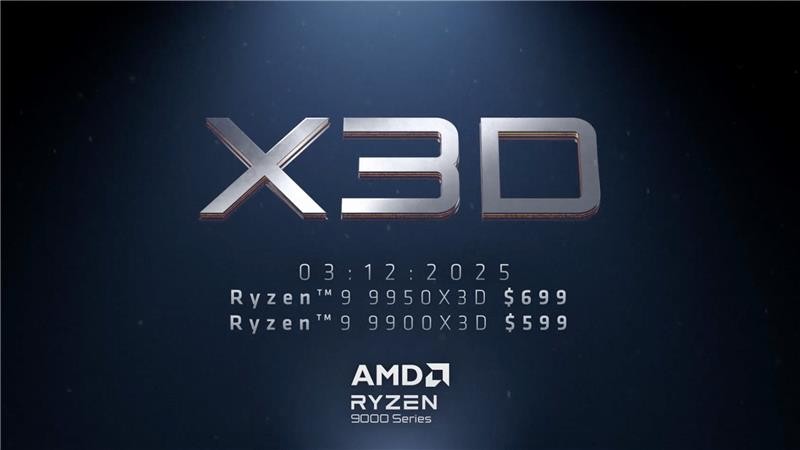 AMD anuncia el precio del 9950X3D y el 9900X3D