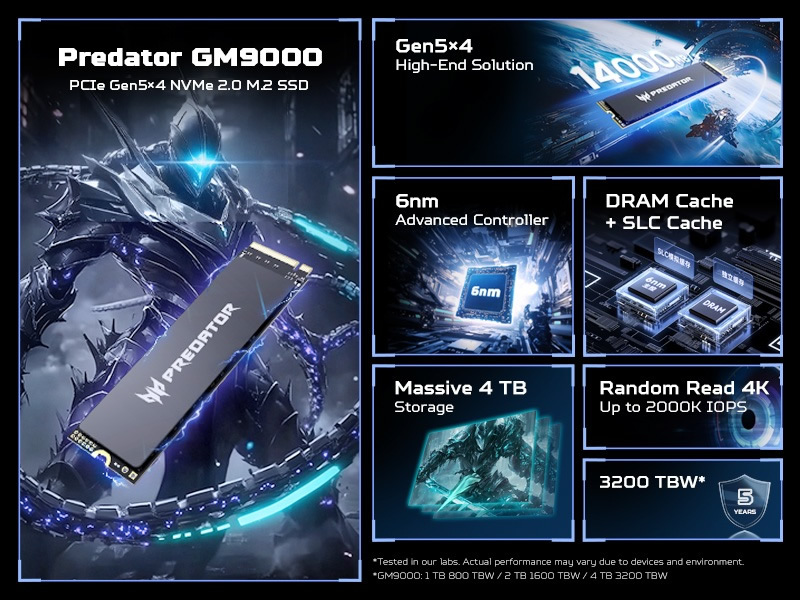 BIWIN anuncia el lanzamiento del SSD Predator GM9000