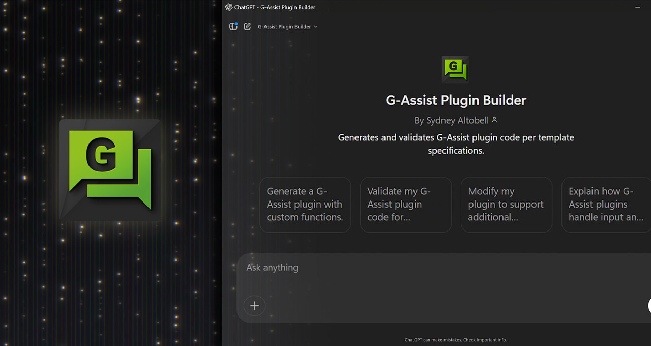 NVIDIA Project G-Assist plugins son muy fáciles de configurar