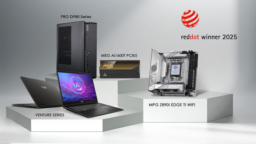 MSI ha ganado varios premios Red Dot Design Awards 2025