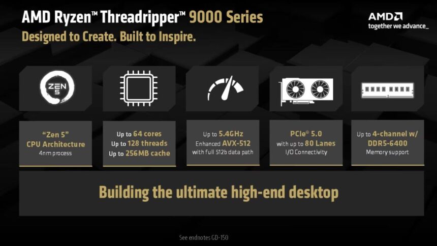 AMD Ryzen Threadripper 9000 llegan al mercado desde el 31 de julio