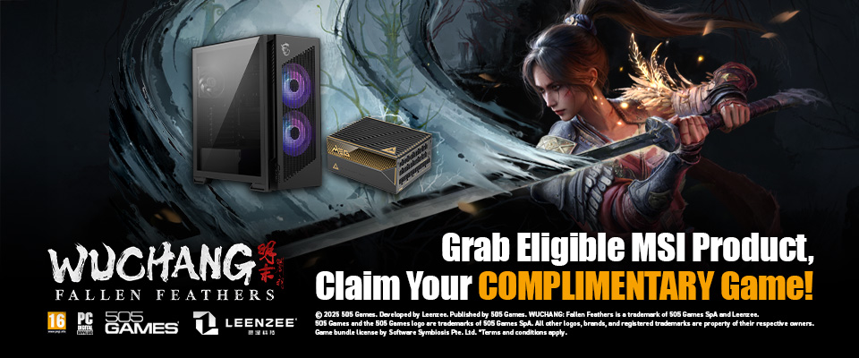 MSI te regala WUCHANG: Fallen Feathers al comprar fuentes o gabinetes