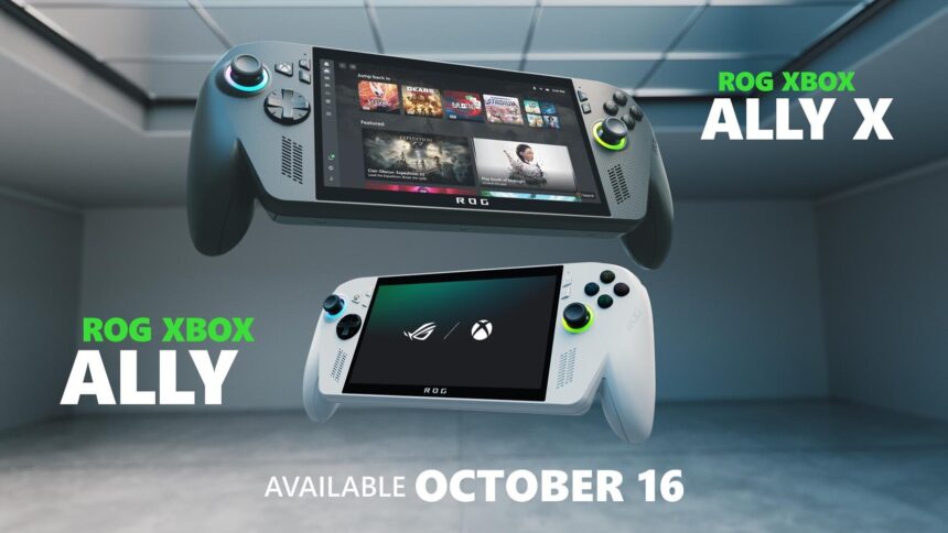 ASUS ROG Xbox Ally y Ally X llegarán al mercado el 16 de octubre