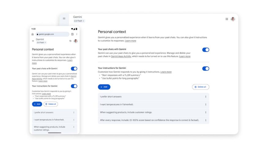 Google anuncia que ahora Gemini incorpora chats temporales