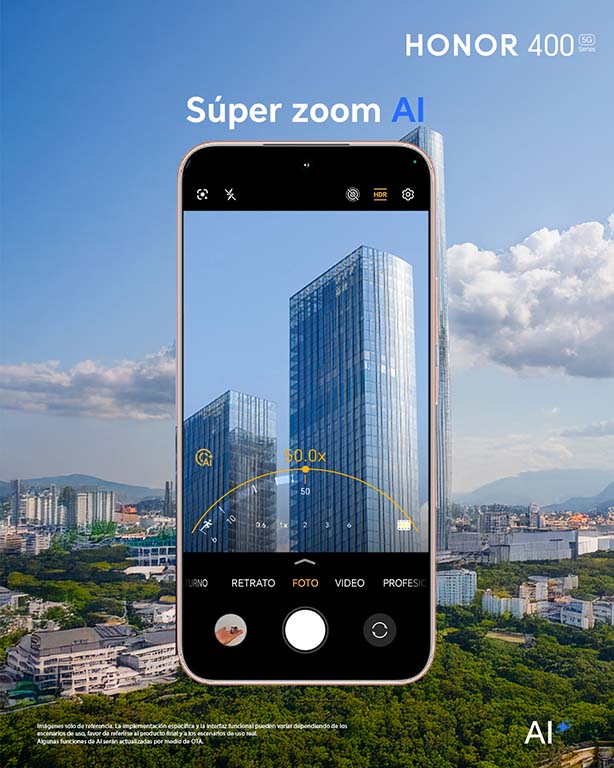 HONOR 400 permite reconstruir detalles gracias a la IA